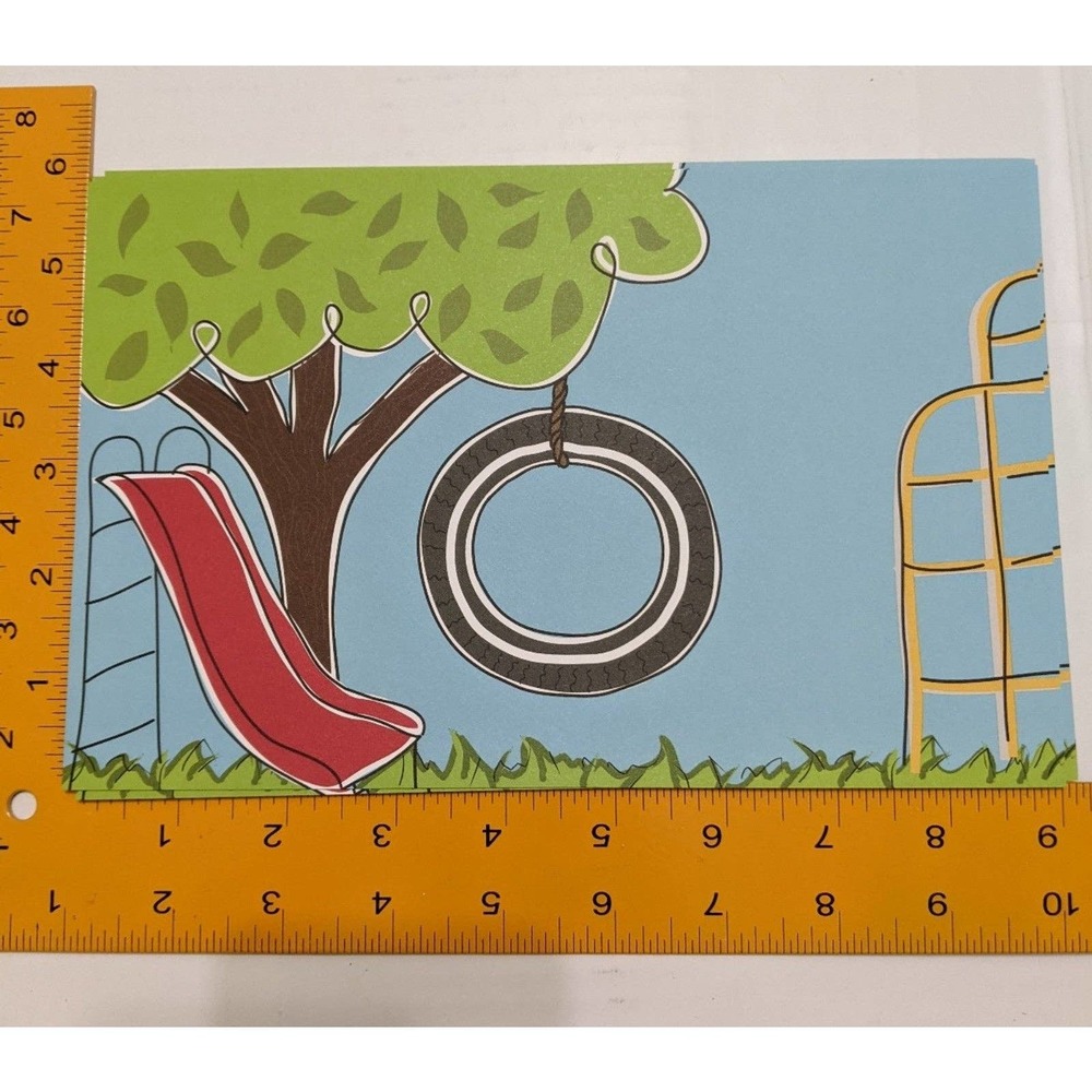 4/$20 - 10 Pcs papper taffy playground invite invitation cards